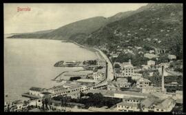 Tarjeta postal de vista panorámica del barrio marítimo de Barcola en Trieste editada por Ludovico...