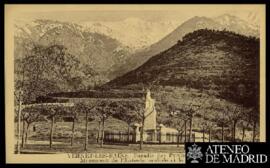 Tarjeta postal del Monumento escultórico a la Entente Cordiale en Vernet-les-Bains editada por Ve...