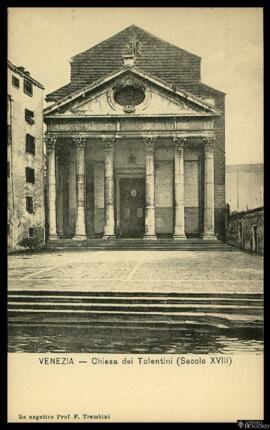 Tarjeta postal de vista exterior de la Chiesa di San Nicola da Tolentino de Cenecia editada por F...