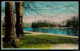 Tarjeta postal a color del lago y la isla Robinson en Bruselas editada por Marco Marcovici en la ...