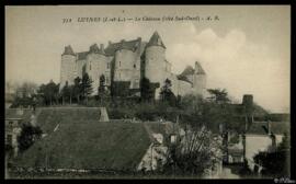 Tarjeta postal de vista panorámica de la fachada sudoeste del Castillo de Luynes editada por Andr...