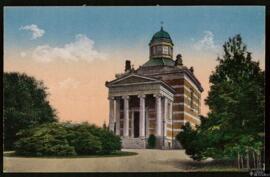 Tarjeta postal pintada a color de la Griechisch-Rumänische Kirche de Baden-Baden editada por el V...