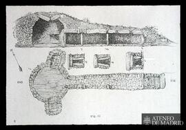 ¿Planta y secciones de una cueva? (A mano: "Alcalar (Algarve)")