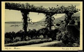 Tarjeta postal de vista general de Menton desde el barrio de Garavan editada por la Compagnie des...