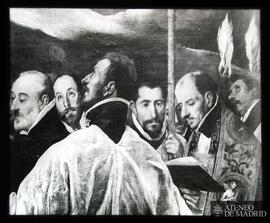 Toledo.  Iglesia de Santo Tomé. El Greco. "El entierro del Conde de Orgaz" (detalle)