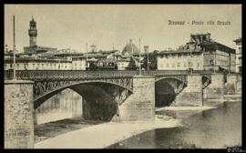 Tarjeta postal del Ponte alle Grazie de Florencia editada por S. T. A.