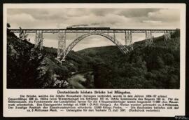 Tarjeta postal de vista panorámica del Puente Müngsten editada por NiPos