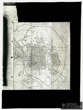 Plano de Madrid realizado por el arquitecto A. Rosell (1881)