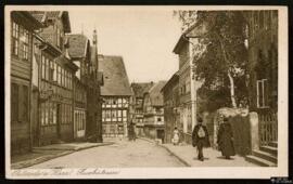 Tarjeta postal de la Jacobistrasse en Osterode am Harz editada por el Verlag Walter Liesegang