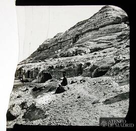 
Egipto. Vue génerale de la colline et des grottes
