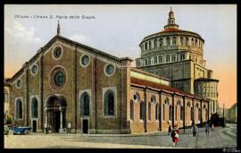 Tarjeta postal a color de la Iglesia de Santa Maria delle Grazie de Milán editada por Cesare Cape...