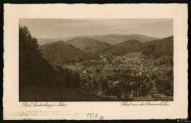 Tarjeta postal de vista panorámica del monte Bremerhöhe en Bad Lauterberg editada por el kunstver...