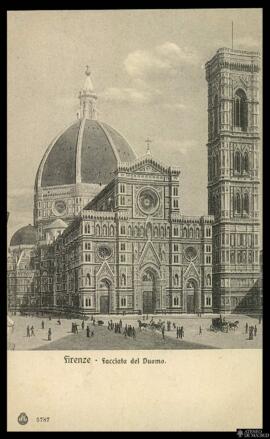 Tarjeta postal de vista general de la Catedral de Santa Maria del Fiore de Florencia editada por ...