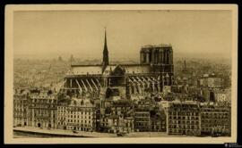 Tarjeta postal de vista general de la Catedral de Notre-Dame de París editada por las Éditions d'...