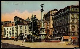 Tarjeta postal a color de la Piazza dei Martiri de Nápoles editada por Ditta R. Zedda di Vincenzo...