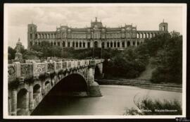 Tarjeta postal de vista exterior del Maxilianeum de Múnich editada por el Verlag Carl Krueck con ...