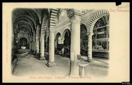 Tarjeta postal de reproducción de vista interior de la Colegiata de Santa Maria Asunta o Collegia...