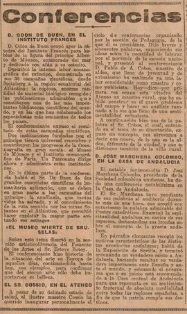 1930-05-01. Conferencia de Pablo de Andrés Cobos sobre la escuela rural. El Liberal (Madrid)