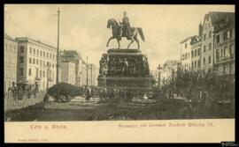 Tarjeta postal del monumento escultórico ecuestre a Federico Guillermo III en Colonia editada por...