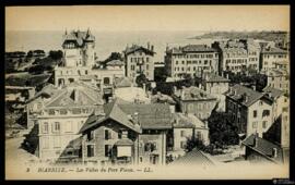 Tarjeta postal de vista panorámica de las viviendas del Port Vieux de Biarritz editada por Lévy F...