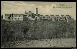 Tarjeta postal de vista panorámica de la Cartuja de Florencia o Certosa del Galluzzo
