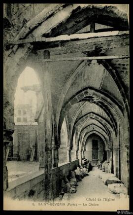 Tarjeta postal del claustro de la Iglesia de Saint-Séverin en París editada por M. Le Deley en la...