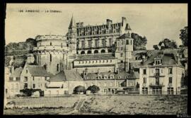 Tarjeta postal de vista panorámica del Castillo de Amboise