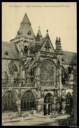 Tarjeta postal de vista exterior del Portal meridional de la Église Notre-Dame de Grand Andely de...