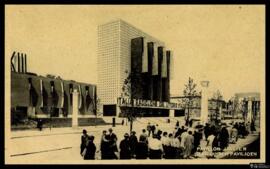 Tarjeta postal oficial de la Exposición General de primera categoría de Bruselas de 1935 con imag...