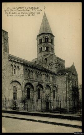 Tarjeta postal de vista exterior de la Église Notre-Dame-du-Port de Clermont-Ferrand editada por ...