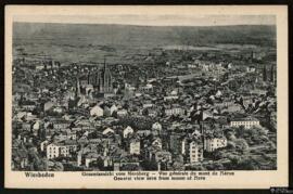 Tarjeta postal de vista general del Neroberg o Monte de Nerón en Wiesbaden