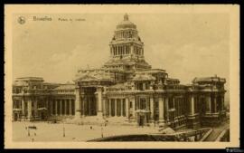 Tarjeta postal de vista exterior del Palacio de Justicia de Bruselas editada por Ernest Thill par...