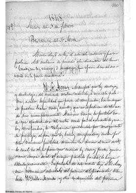 1848, Actas de la Sección de Literatura y Bellas Artes