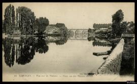 Tarjeta postal de vista del paisaje del río Vienne a su paso por Limoges editada por Lévy Fils et...