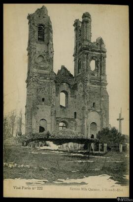 Tarjeta postal de las ruinas de la Abadía de Mont-Saint-Éloi editada por la Mademoiselle Quinion ...