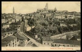 Tarjeta postal de vista panorámica de Siena desde la Basílica de Santo Domingo, fotografía de Lom...