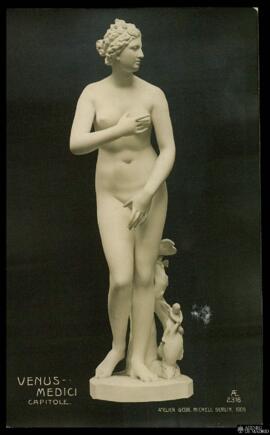 Tarjeta postal de la escultura de la Venus de Médici del Museo Capitolino de Roma esculpida por C...