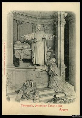 Tarjeta postal del Monumento escultórico fúnebre a Cristoforo Tomati de Giovanni Battista Villa e...