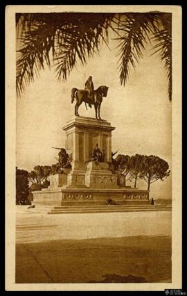 Tarjeta postal del Monumento ecuestre a Giuseppe Garibaldi en la Piazza Gianicolo de Roma editada...