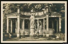 Tarjeta postal del monumento escultórico Das Echo en el Kupark de Baden-Baden editada por el Kuns...