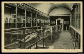 Tarjeta postal de vista interior del Antiquarium o Museo de Pompeya editada por R. Zedda di Vince...