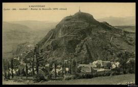 Tarjeta postal de vista del paisaje de la formación rocosa del Rocher de Bonnevie y la localidad ...