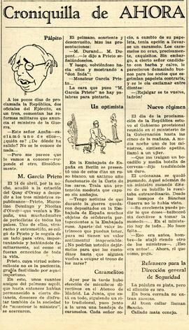 1931-05-31. Anécdota en las elecciones del Ateneo de Madrid. Ahora (Madrid)