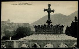 Tarjeta postal de la Cruz de los Irlandeses en Lourdes editada por Sireygeol en la misma ciudad