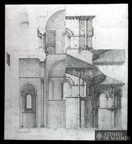 Sección y alzado del ábside de San Martín de Frómista ( Palencia).