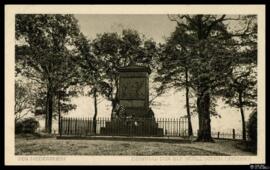 Tarjeta postal del monumento dedicado a Ferdinand von Schill y sus oficiales a la orilla del Rin ...