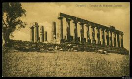 Tarjeta postal de las ruinas del Templo de Juno o Tempio di Giunone Lacinia en Agrigento editada ...