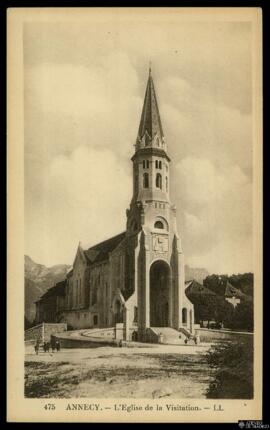 Tarjeta postal de vista exterior de la Basílica de la Visitación de Annecy editada por Lévy Fils ...