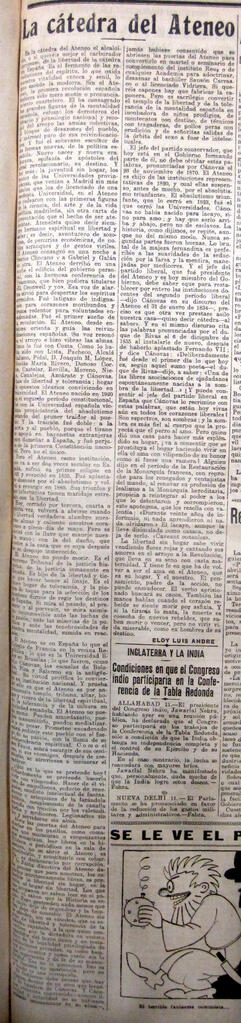 1931-03-12. La cátedra del Ateneo. El Liberal (Madrid)