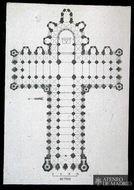 Planta reconstruida de la Catedral de Santiago de Compostela (La Coruña).